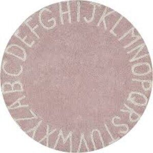 Lorena canals washable alphabet rug WASHABLE ROUND RUG ABC NATURAL - PINK